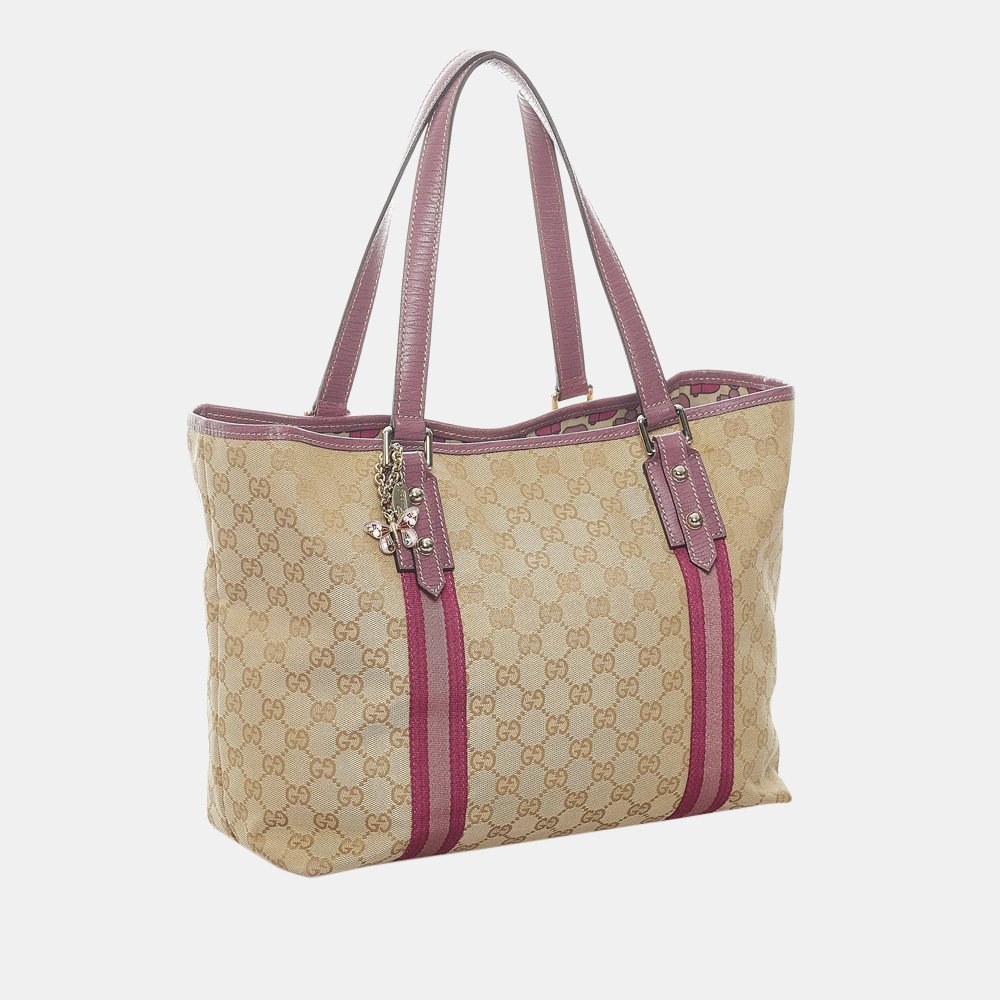 

Gucci Brown/Beige/Pink GG Canvas Jolicoeur Tote Bag