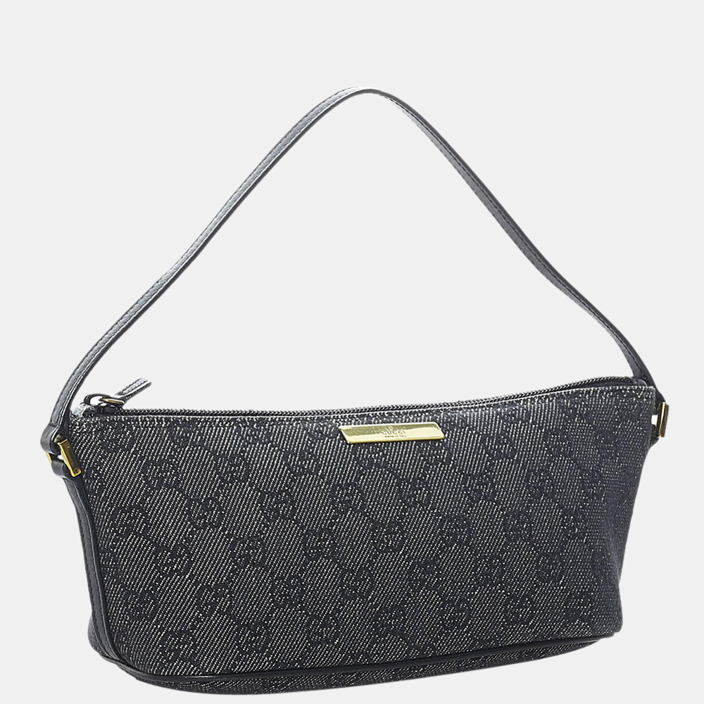 

Gucci Gray GG Canvas Boat Baguette, Grey