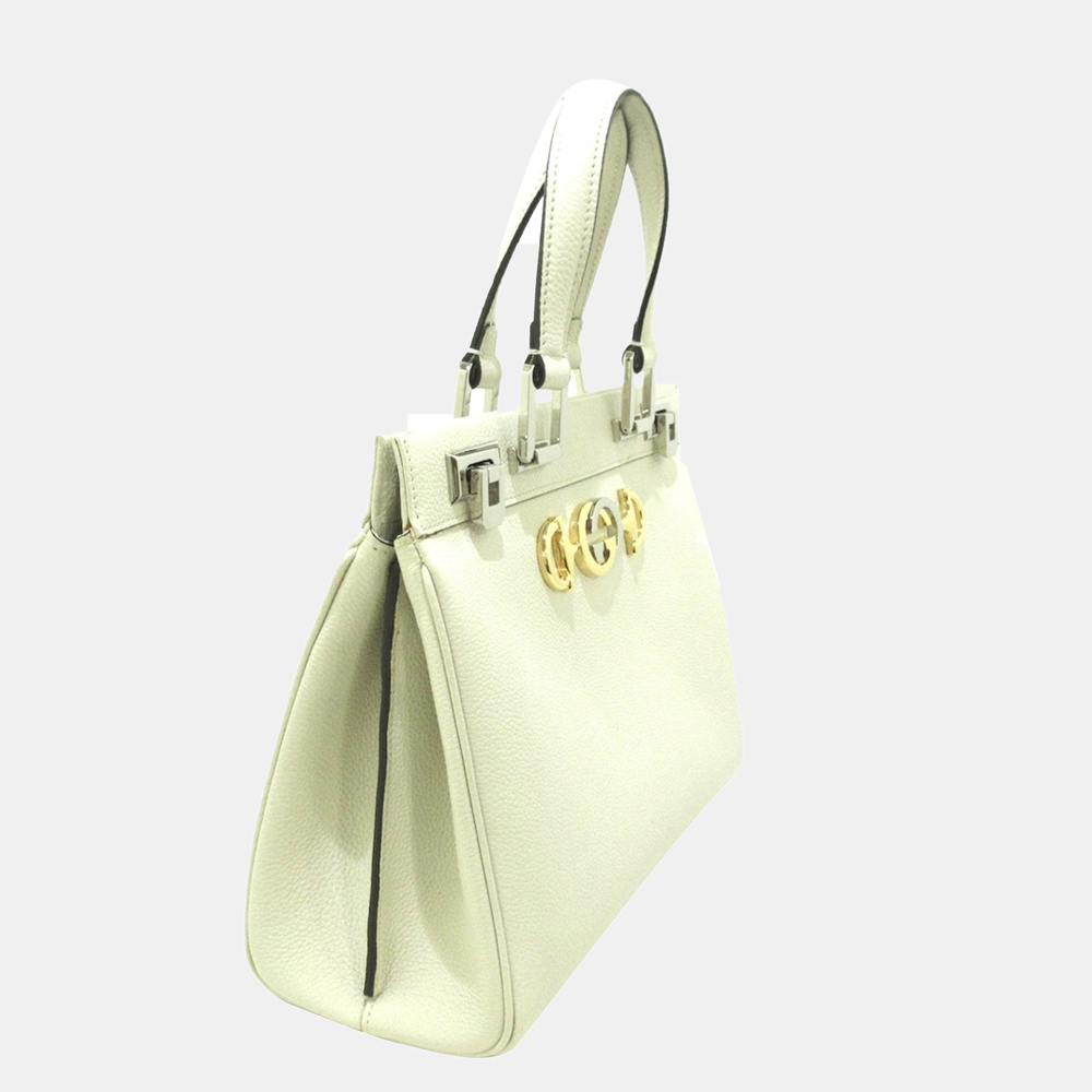 

Gucci White Zumi Leather Satchel