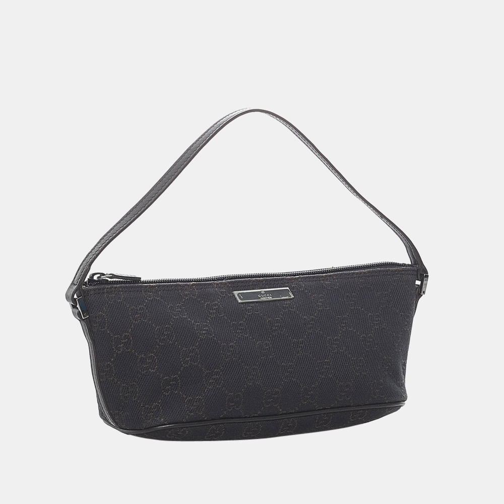 

Gucci Black GG Canvas Boat Baguette