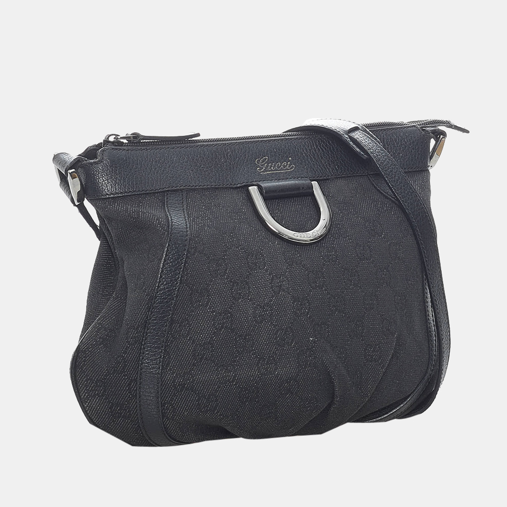 

Gucci Black GG Canvas Abbey D-Ring Crossbody Bag