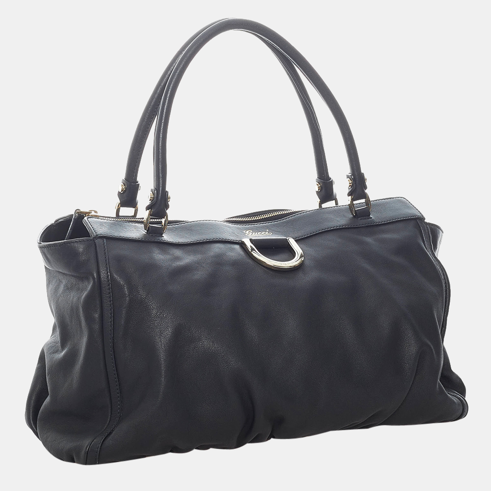 

Gucci Black Abbey D-ring Leather Tote Bag