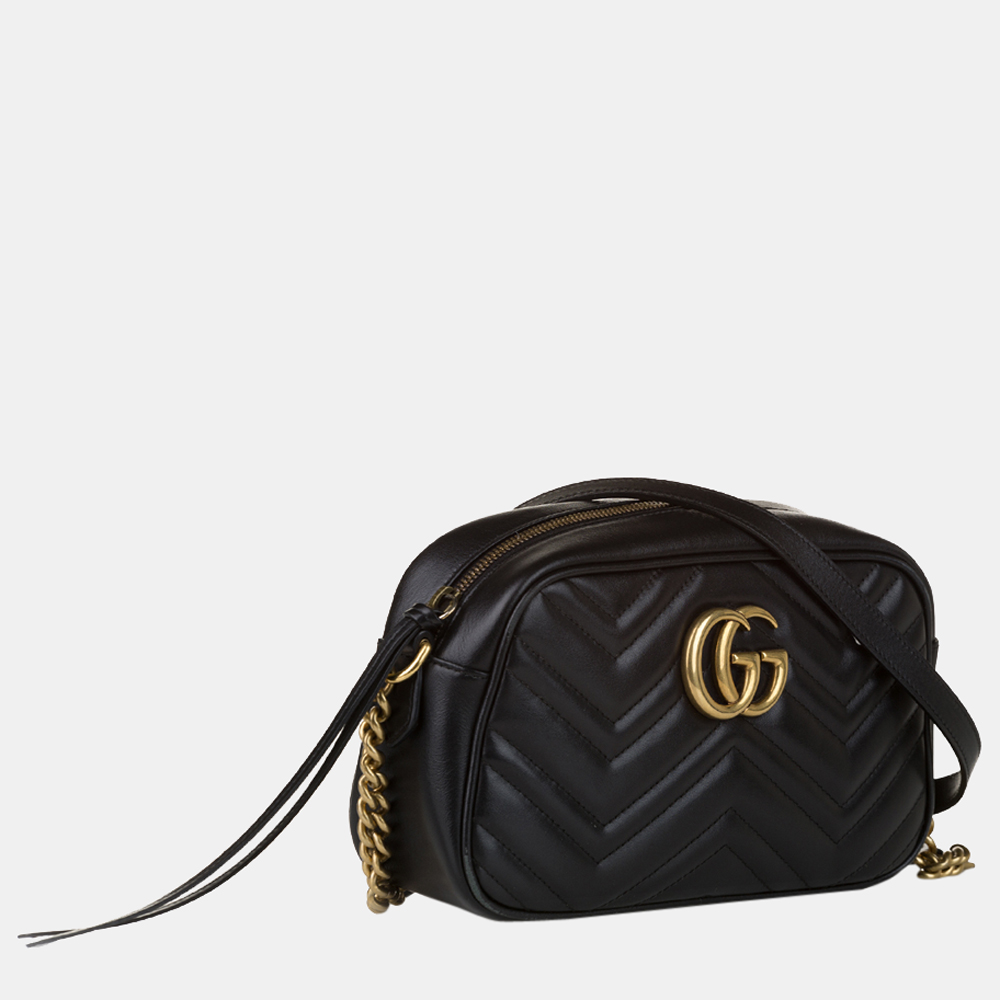 

Gucci GG Marmont Matelasse Leather Crossbody Bag, Black