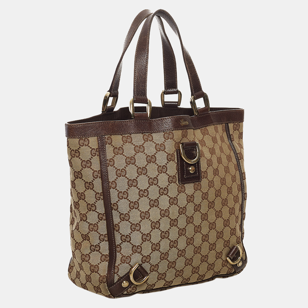 

Gucci Brown/Beige GG Canvas Abbey D-Ring Tote Bag
