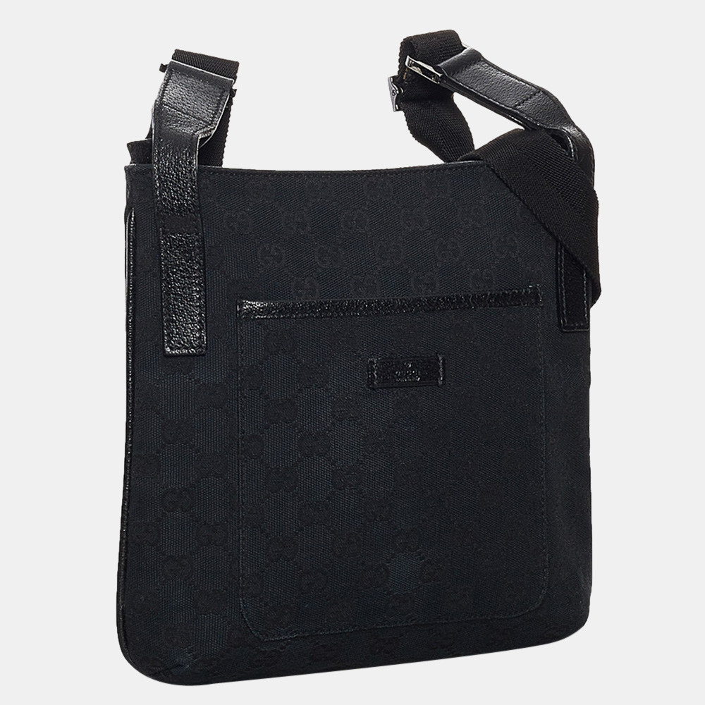 

Gucci Black GG Canvas Crossbody Bag