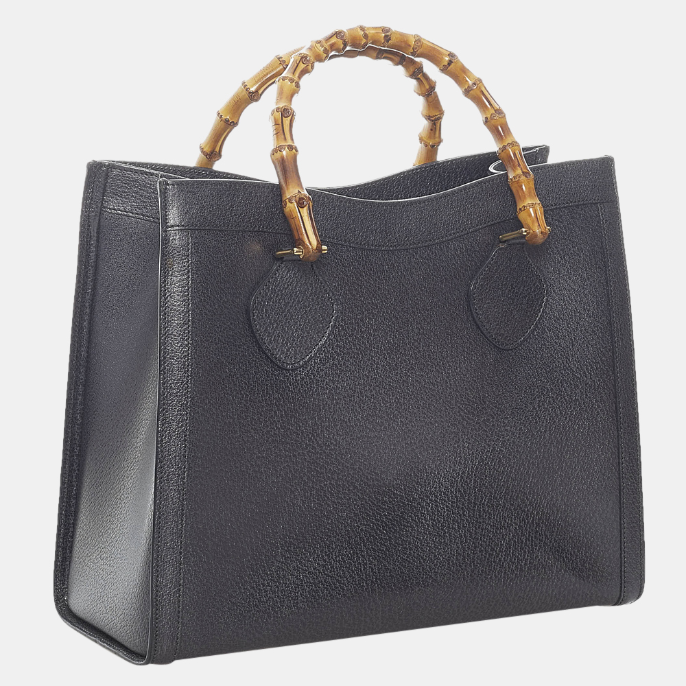 

Gucci Black/Brown Bamboo Diana Leather Handbag