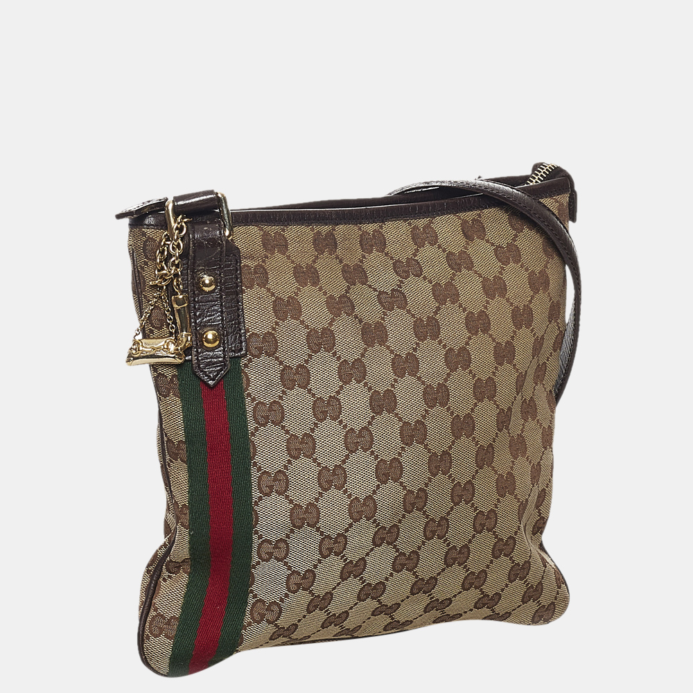 

Gucci Brown/Beige GG Canvas Jolicoeur Crossbody Bag