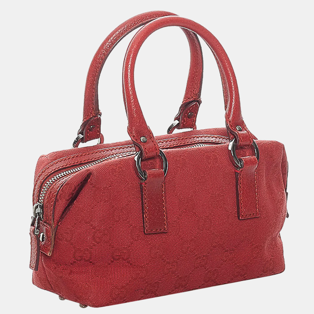 

Gucci Red GG Canvas Handbag