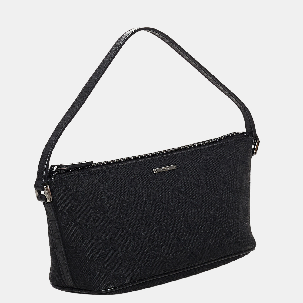 

Gucci Black GG Canvas Boat Baguette