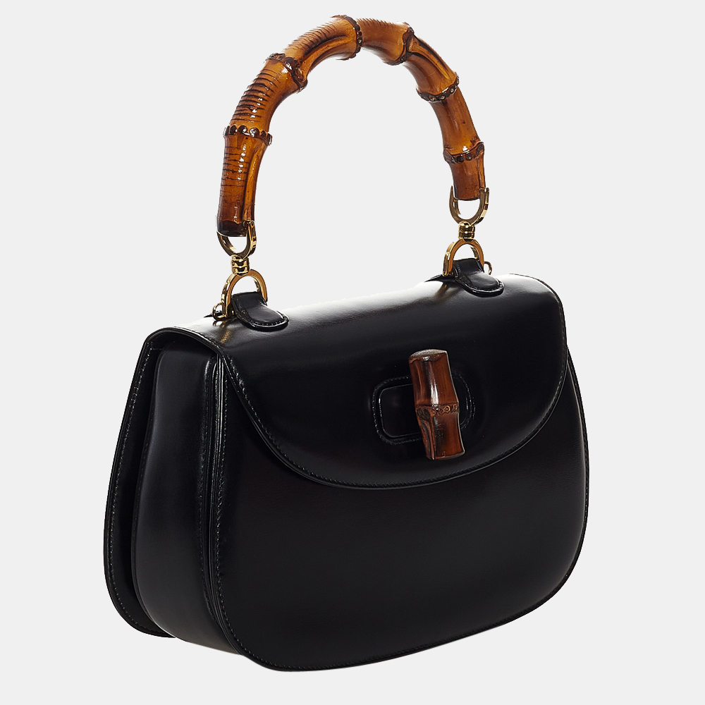 

Gucci Black Bamboo Night Leather Handbag