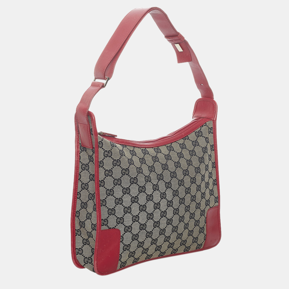 

Gucci Gray/Red GG Canvas Shoulder Bag, Grey