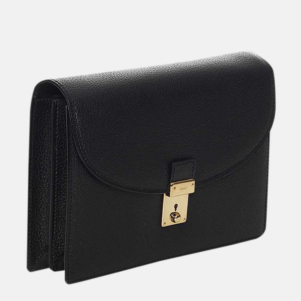 

Gucci Black Leather Clutch Bag