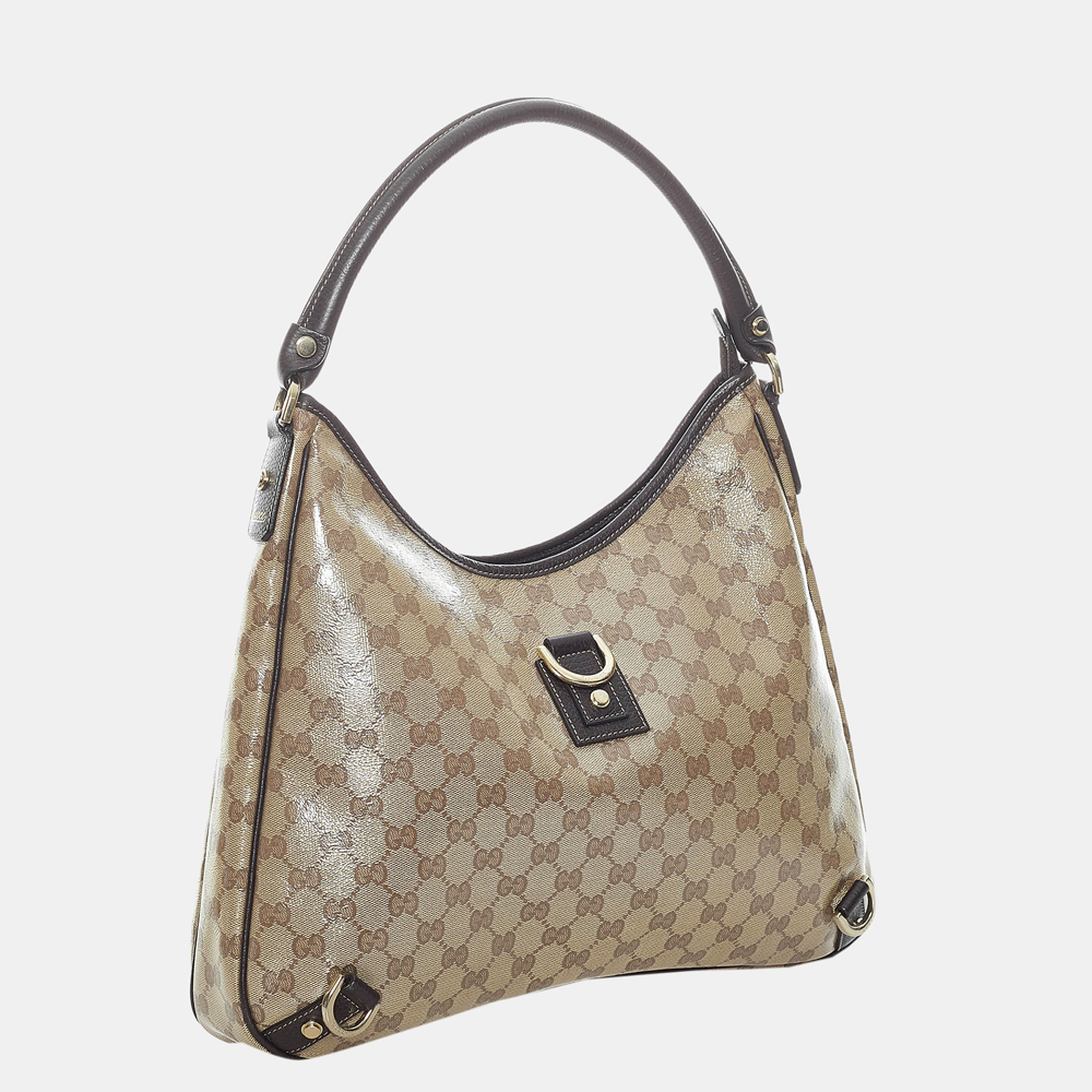 

Gucci Beige/Brown GG Crystal Abbey D Ring Shoulder Bag