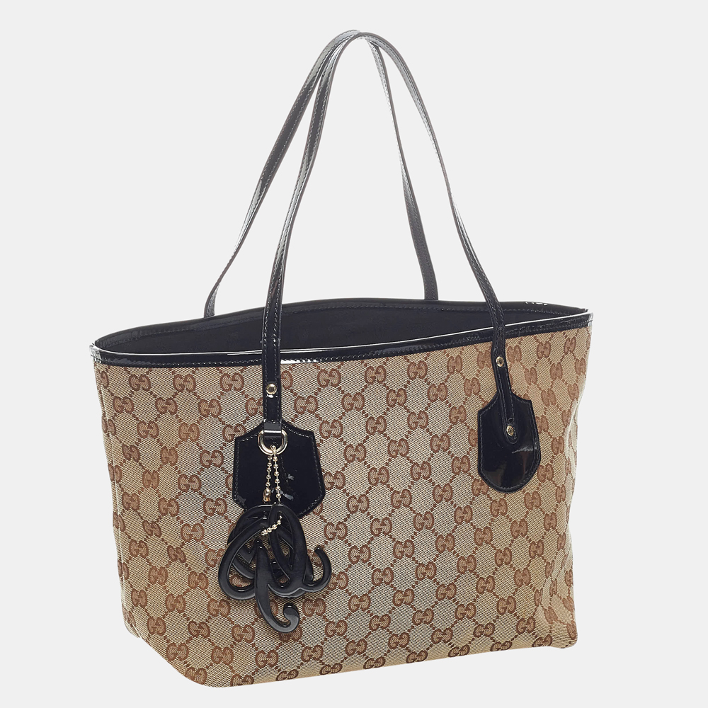 

Gucci Beige/Brown/Black Canvas Jolie Tote Bag