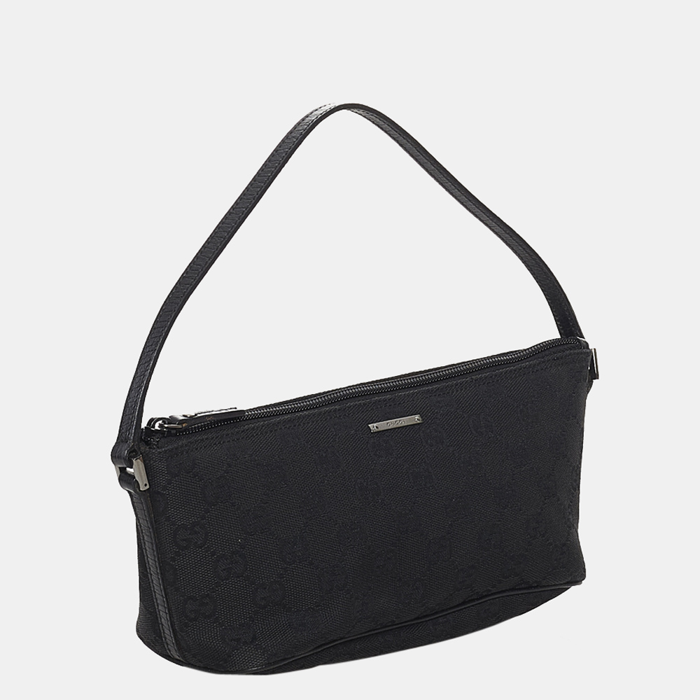 

Gucci Black GG Canvas Boat Baguette