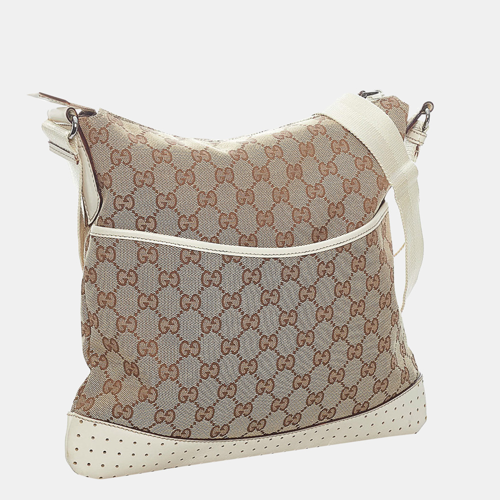 

Gucci Beige/Brown/White GG Canvas Crossbody Bag