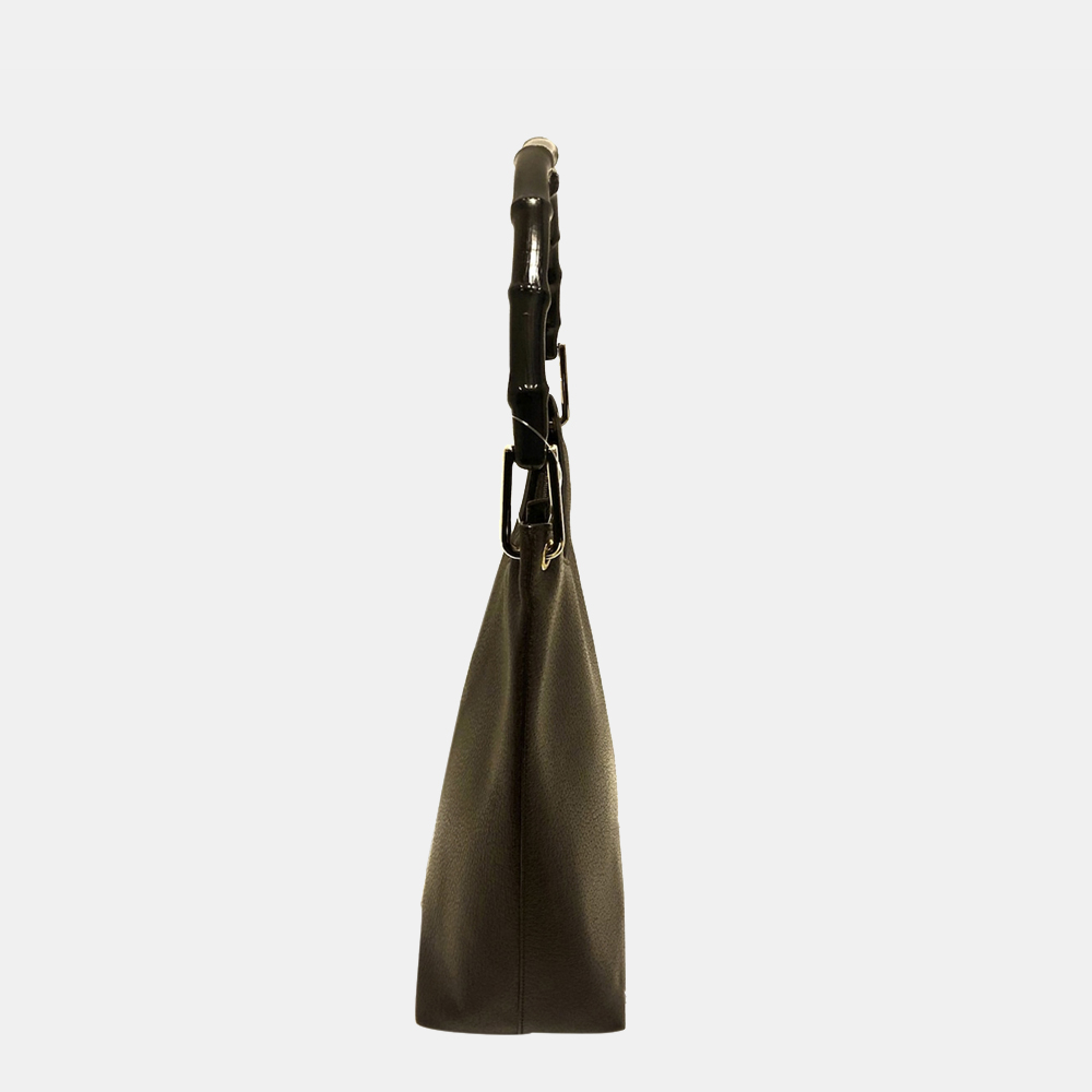 

Gucci Brown/Black Bamboo Leather Shoulder Bag