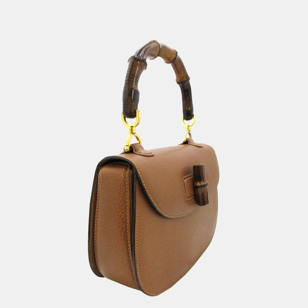 

Gucci Brown Bamboo 1947 Leather Satchel