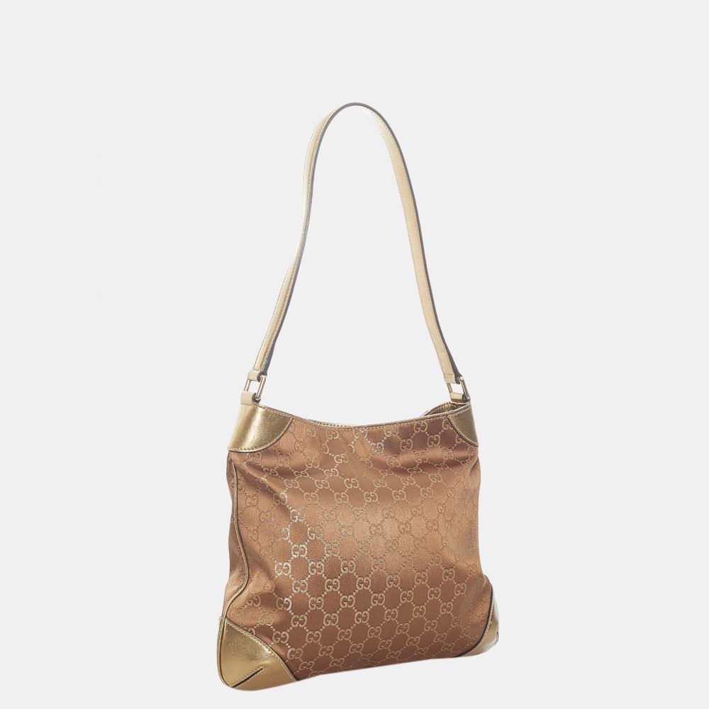 

Gucci Brown/Gold GG Canvas Hobo Bag