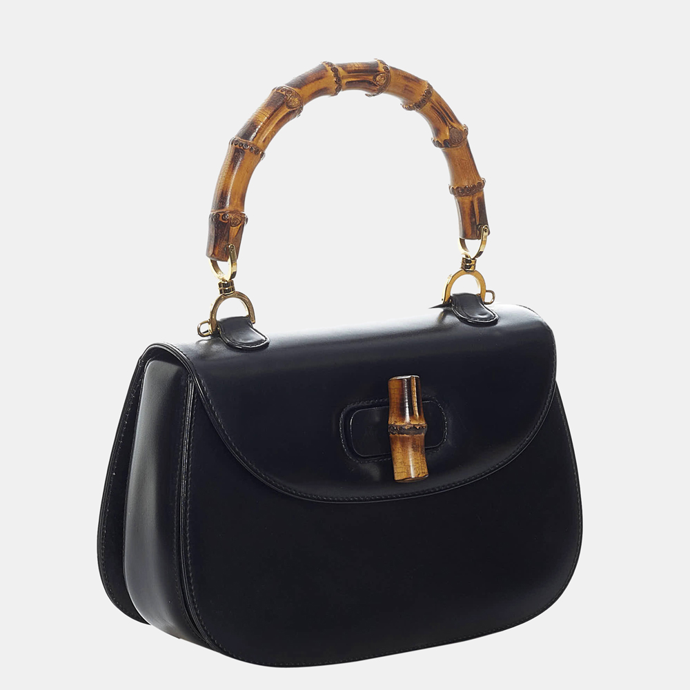 

Gucci Black Bamboo Night Leather Handbag