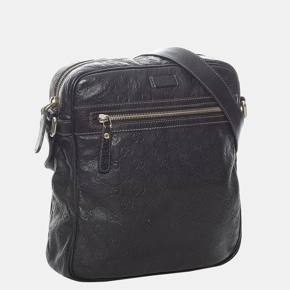 

Gucci Black Guccissima Crossbody Bag