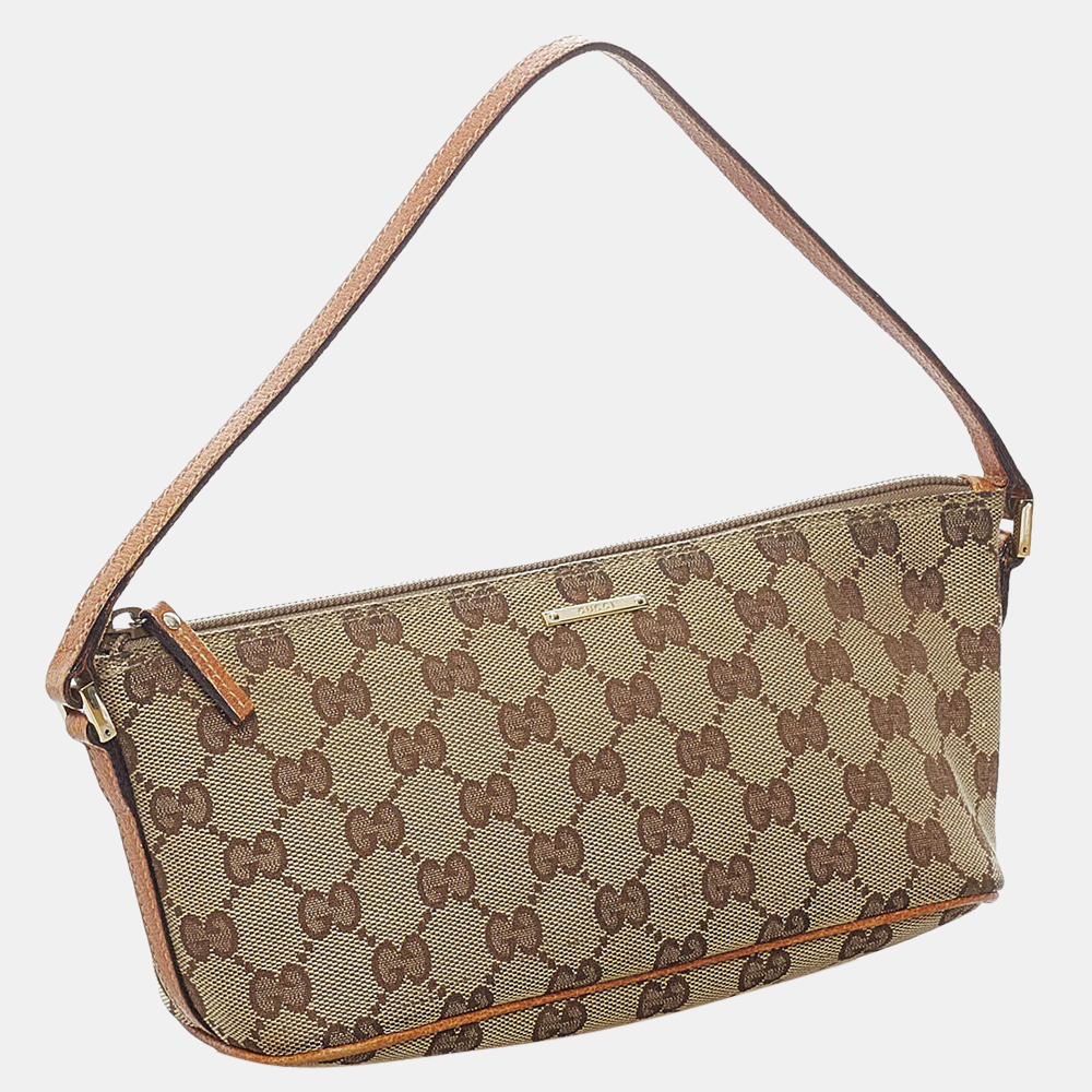

Gucci Beige/Brown GG Canvas Boat Baguette