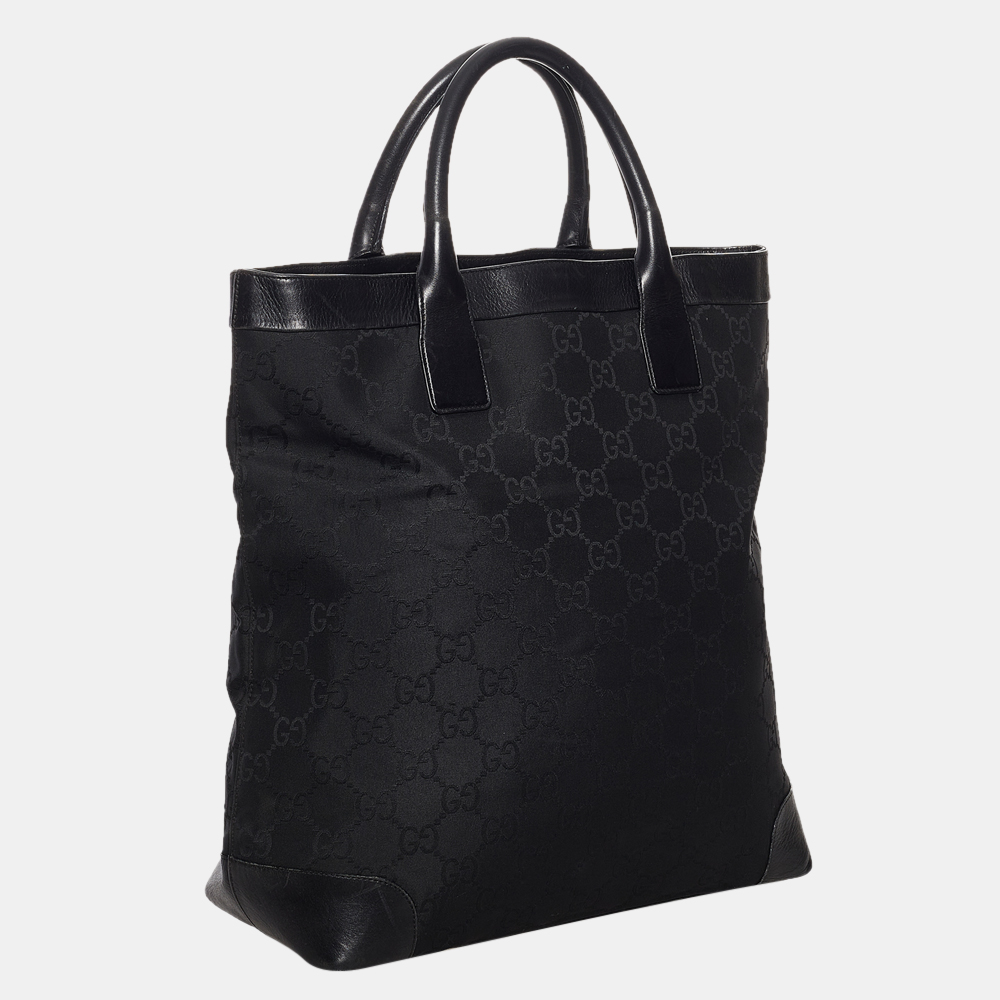 

Gucci Black GG Canvas Tote Bag