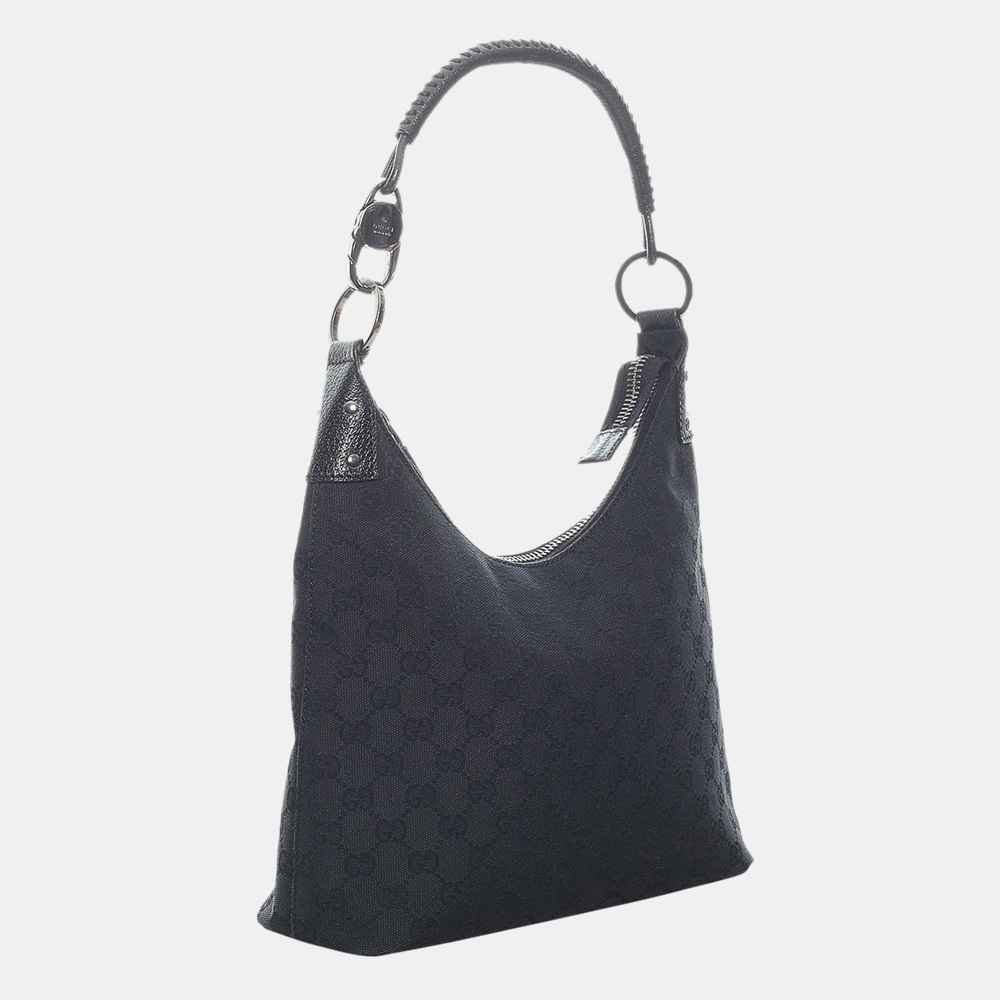 

Gucci Black GG Canvas Shoulder Bag