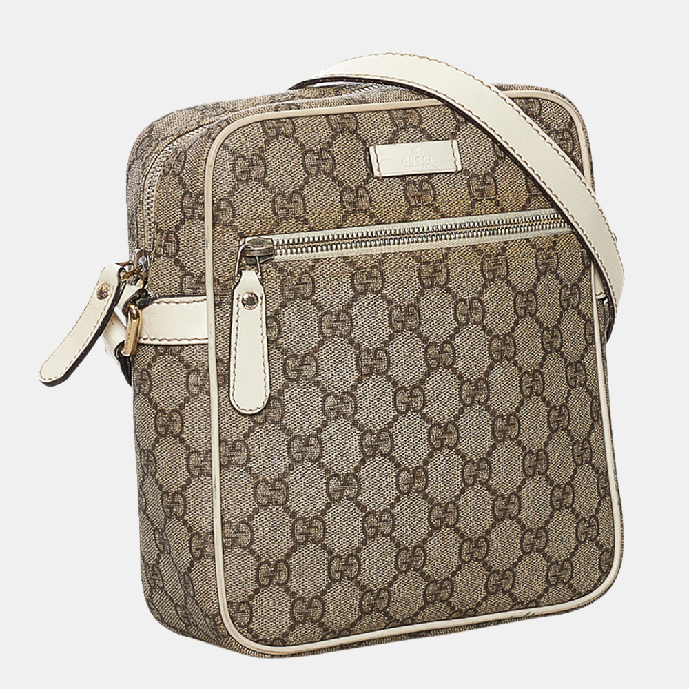 

Gucci Beige/Brown GG Supreme Crossbody Bag