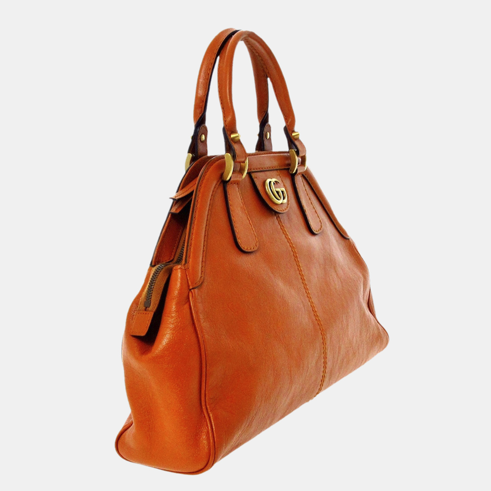 

Gucci Orange ReBelle Leather Satchel