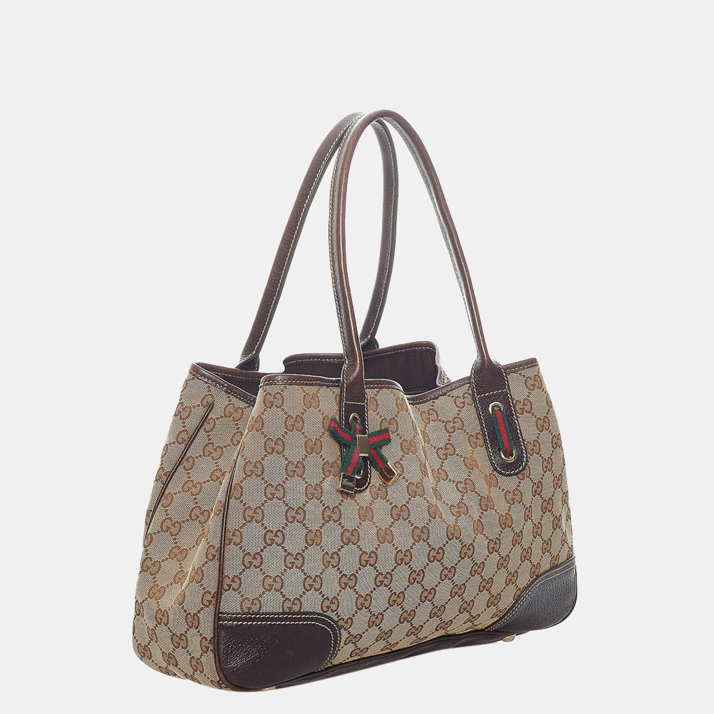 

Gucci Brown/Beige GG Canvas Princy Tote Bag