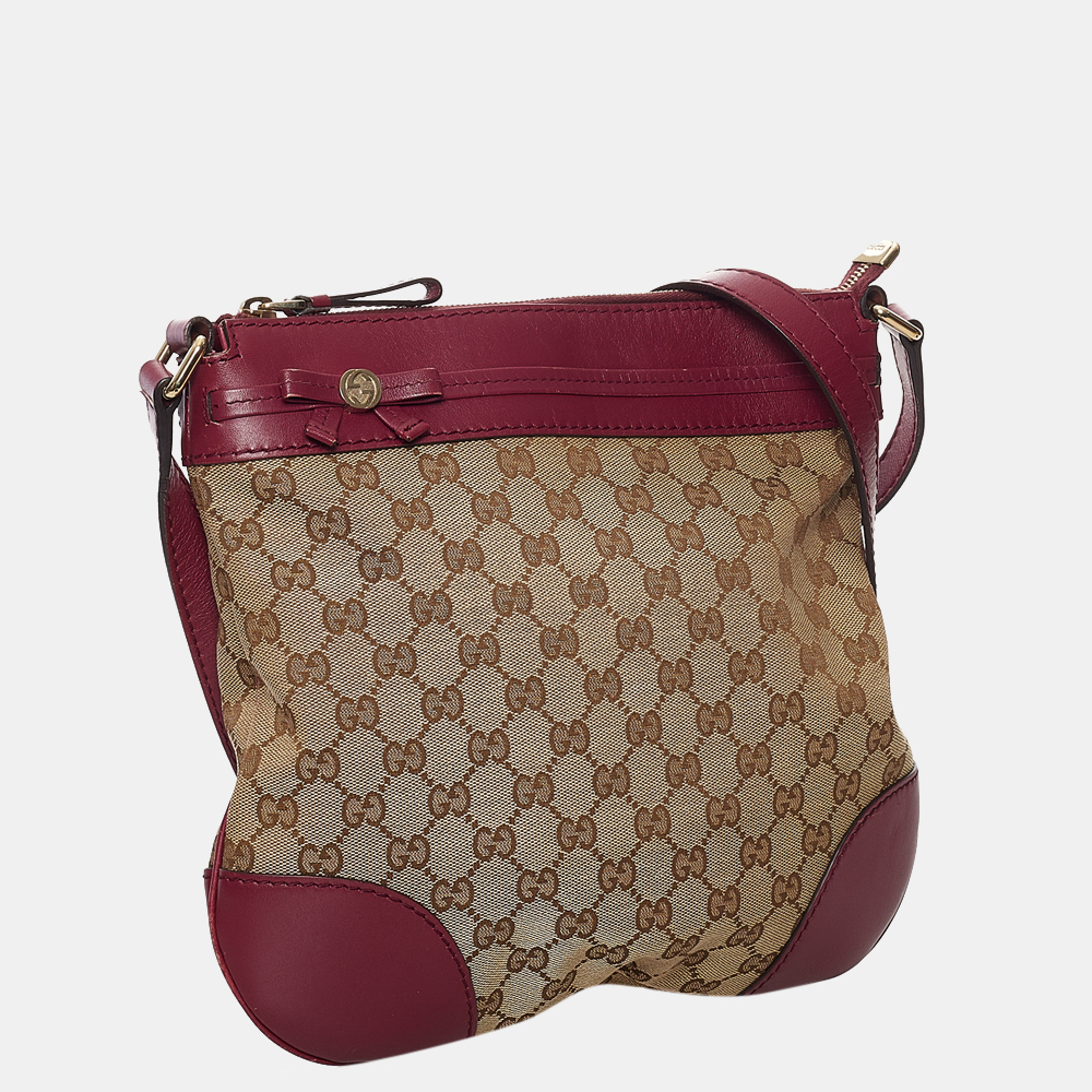 

Gucci Beige/Brown/Red GG Canvas Mayfair Crossbody Bag