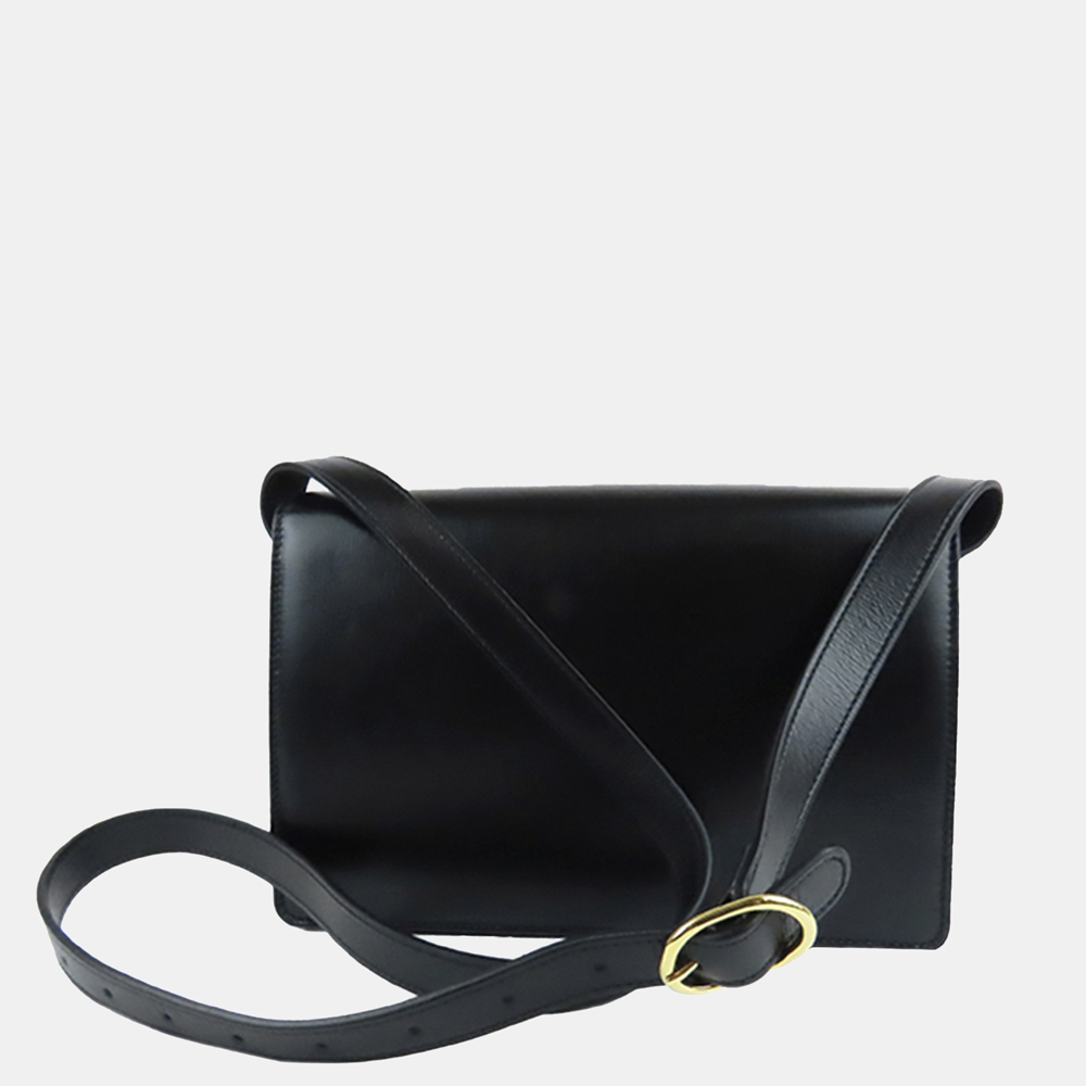 

Gucci Black GG Ring Leather Crossbody Bag