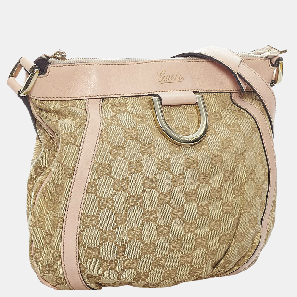 

Gucci Brown/Beige/Pink GG Canvas Abbey D-Ring Crossbody Bag