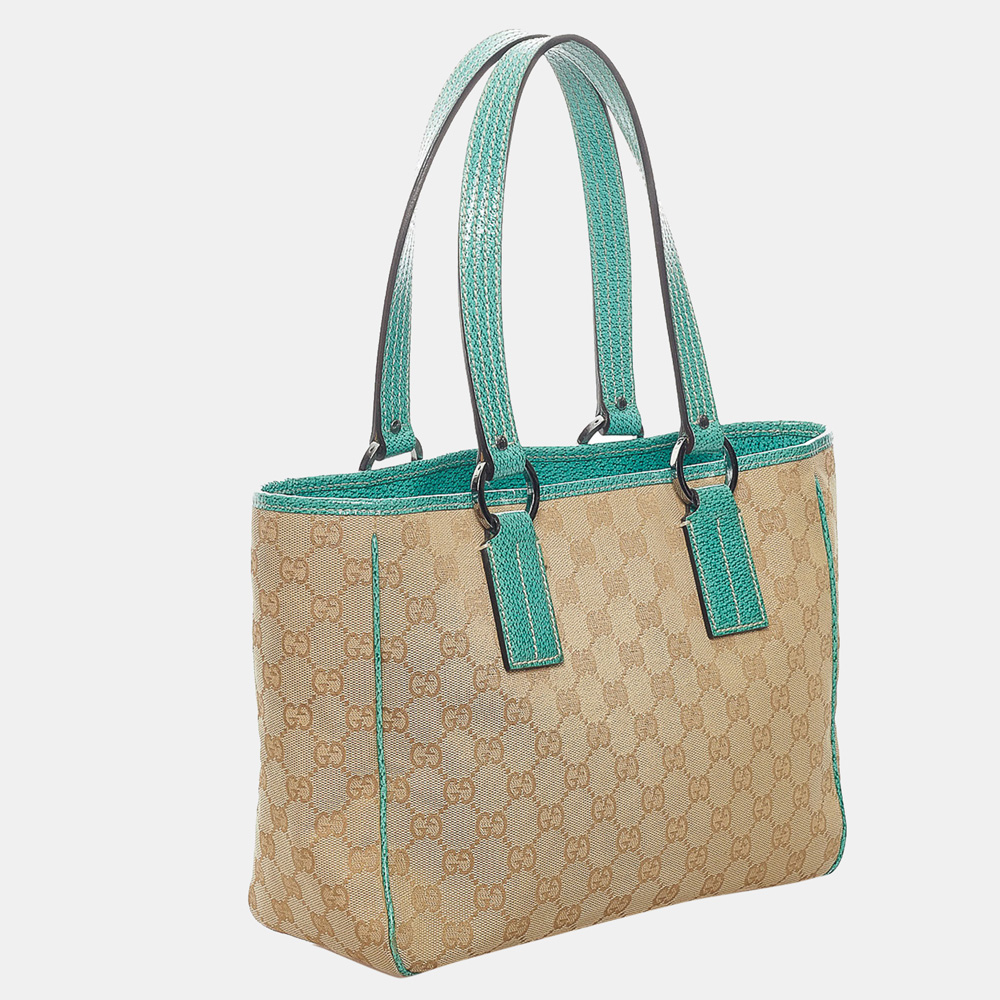 

Gucci Brown/Beige/Blue GG Canvas Tote Bag