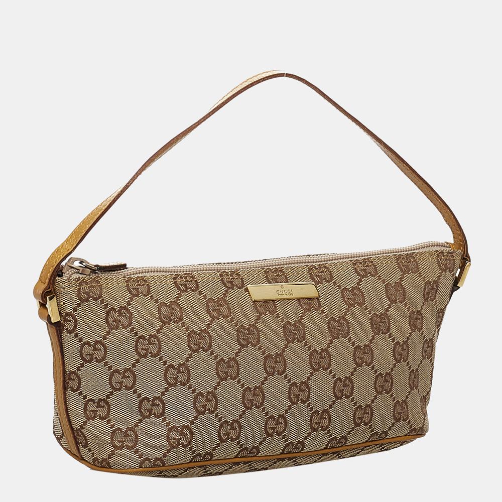 

Gucci Brown/Beige GG Canvas Boat Baguette