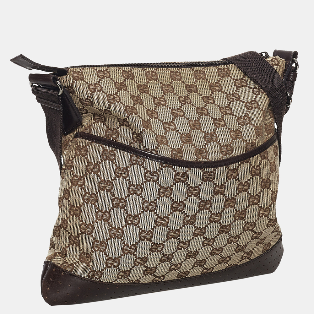 

Gucci Brown GG Canvas Crossbody Bag