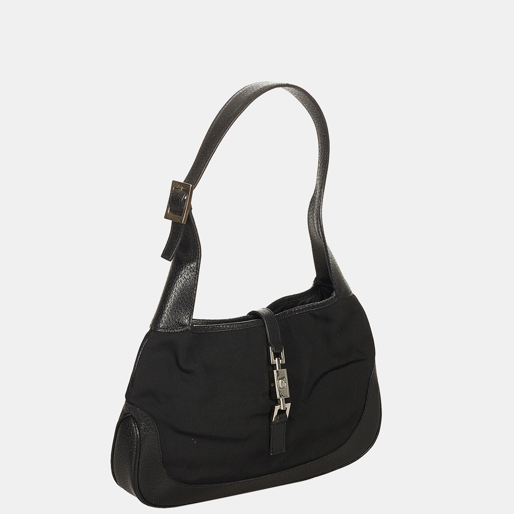 

Gucci Black Jackie Canvas Shoulder Bag