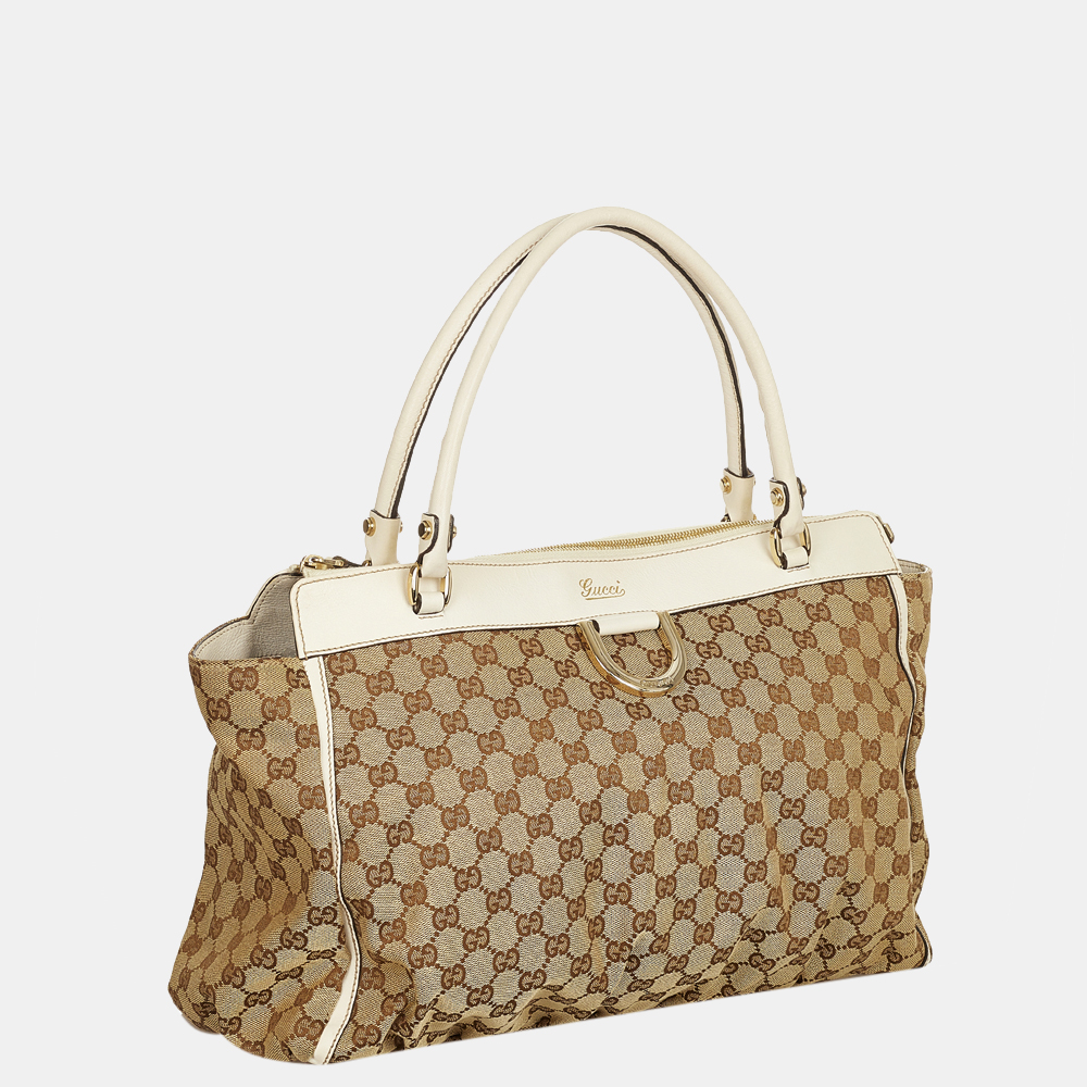 

Gucci Brown GG Canvas Abbey-D Ring Tote Bag