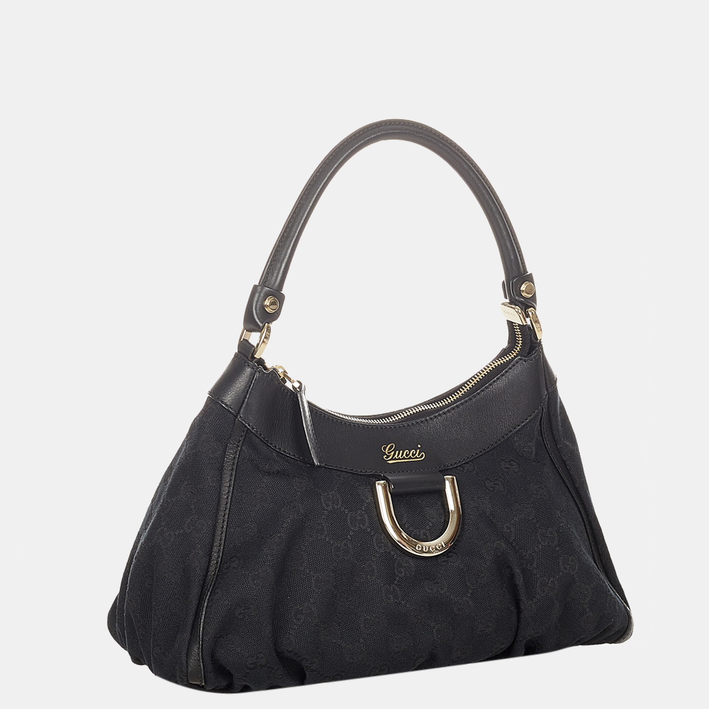 

Gucci Black GG Canvas Abbey D-Ring Shoulder Bag