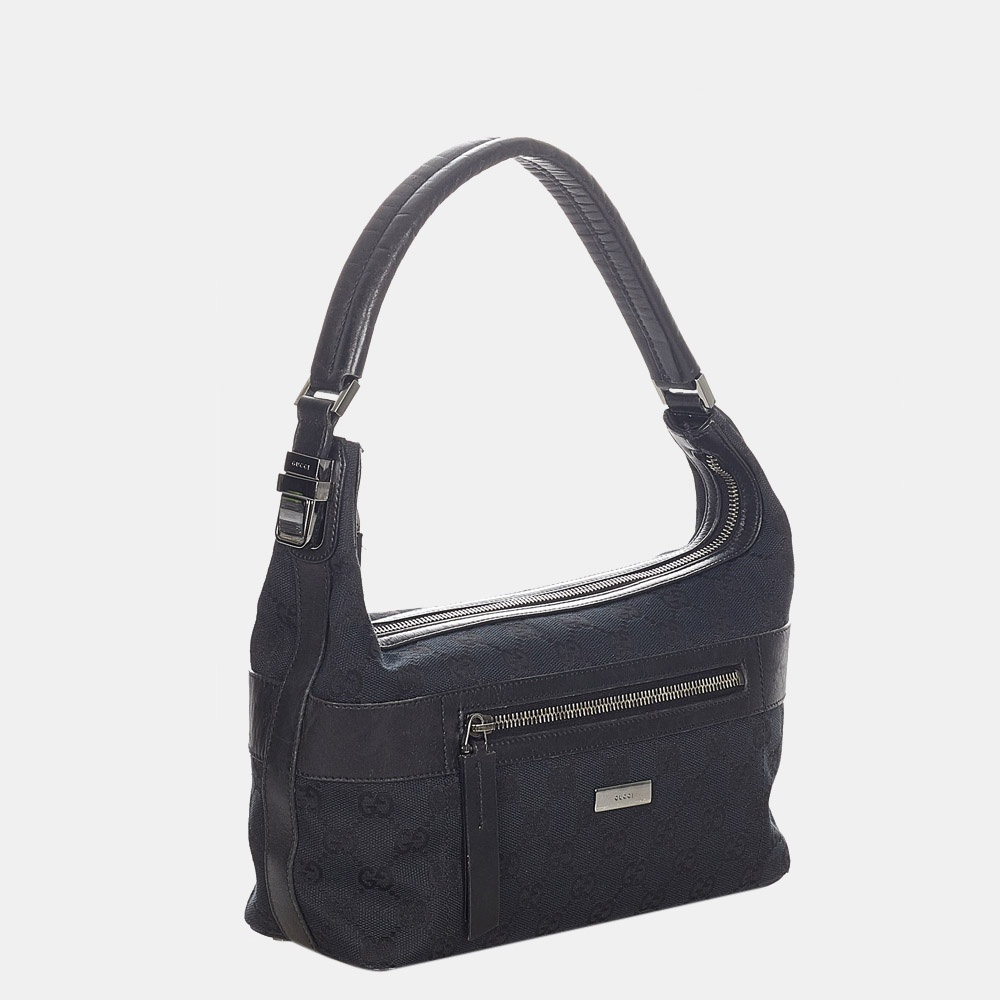 

Gucci Black GG Canvas Shoulder Bag