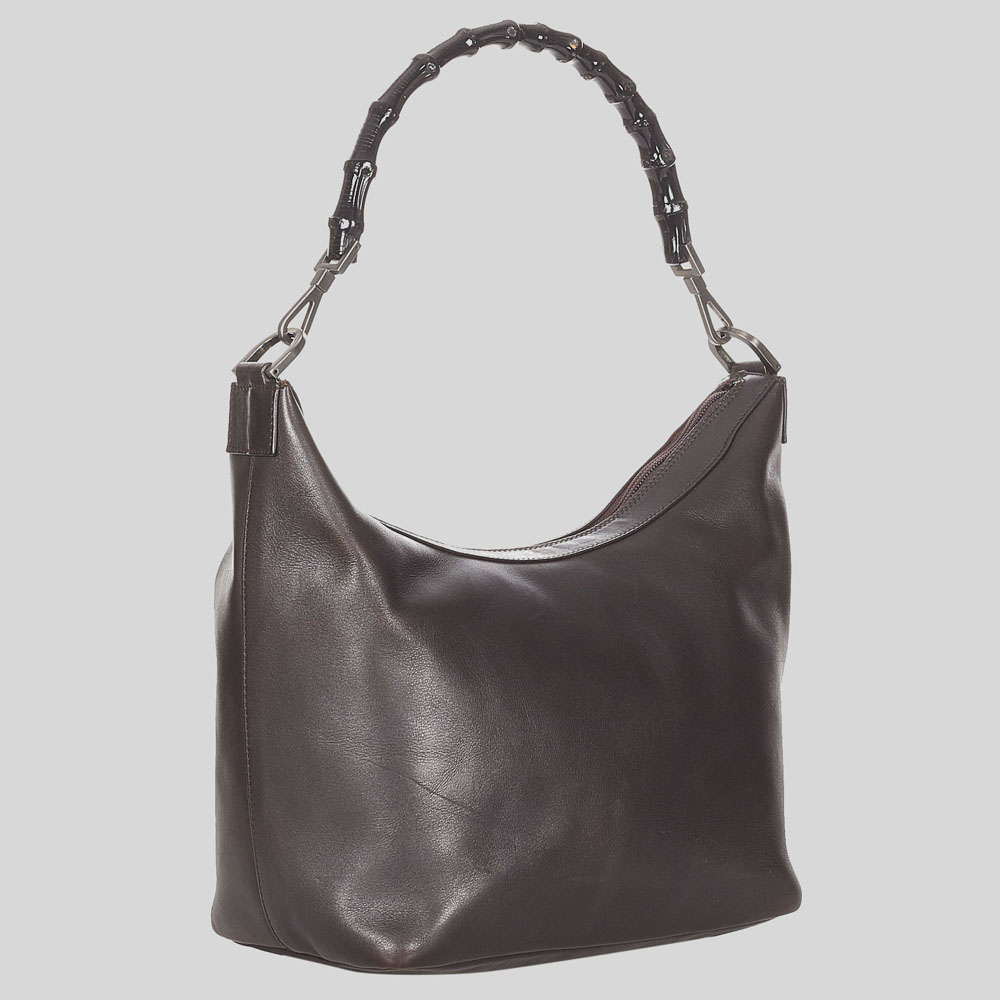 

Gucci Black Bamboo Leather Handbag