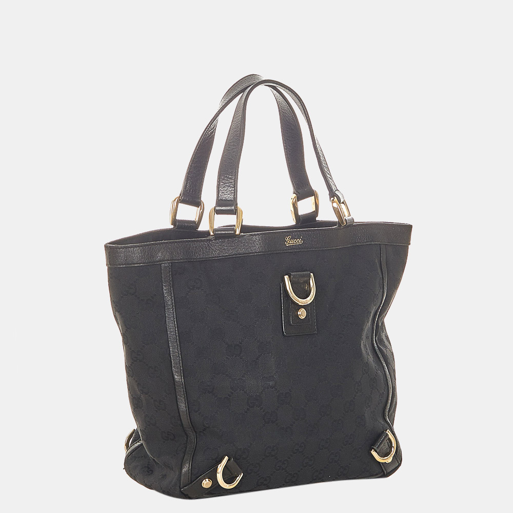 

Gucci Black GG Canvas Abbey D-Ring Tote Bag