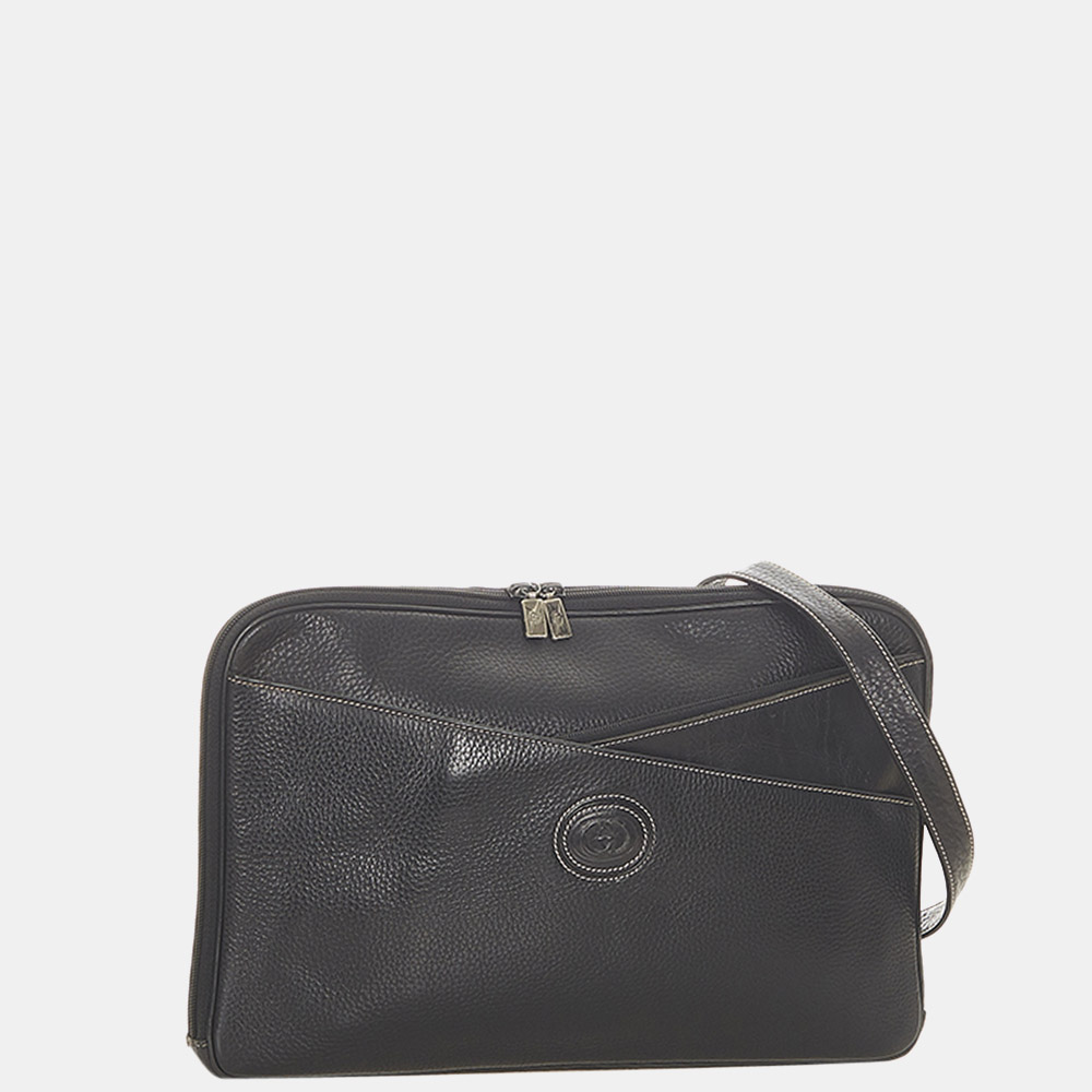 

Gucci Black Interlocking G Leather Crossbody Bag