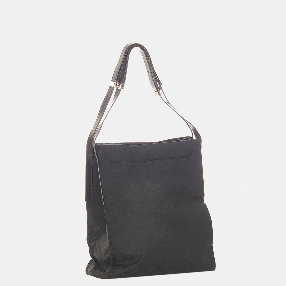 

Gucci Black GG Canvas Shoulder Bag