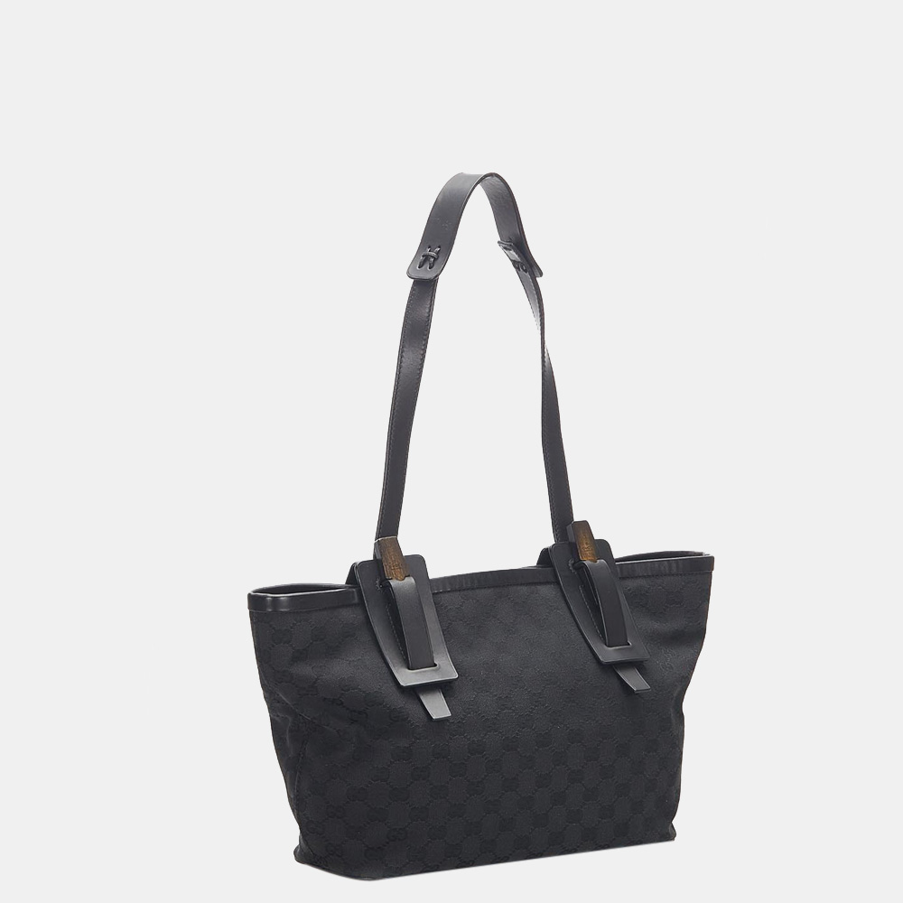 

Gucci Black GG Canvas Tote Bag