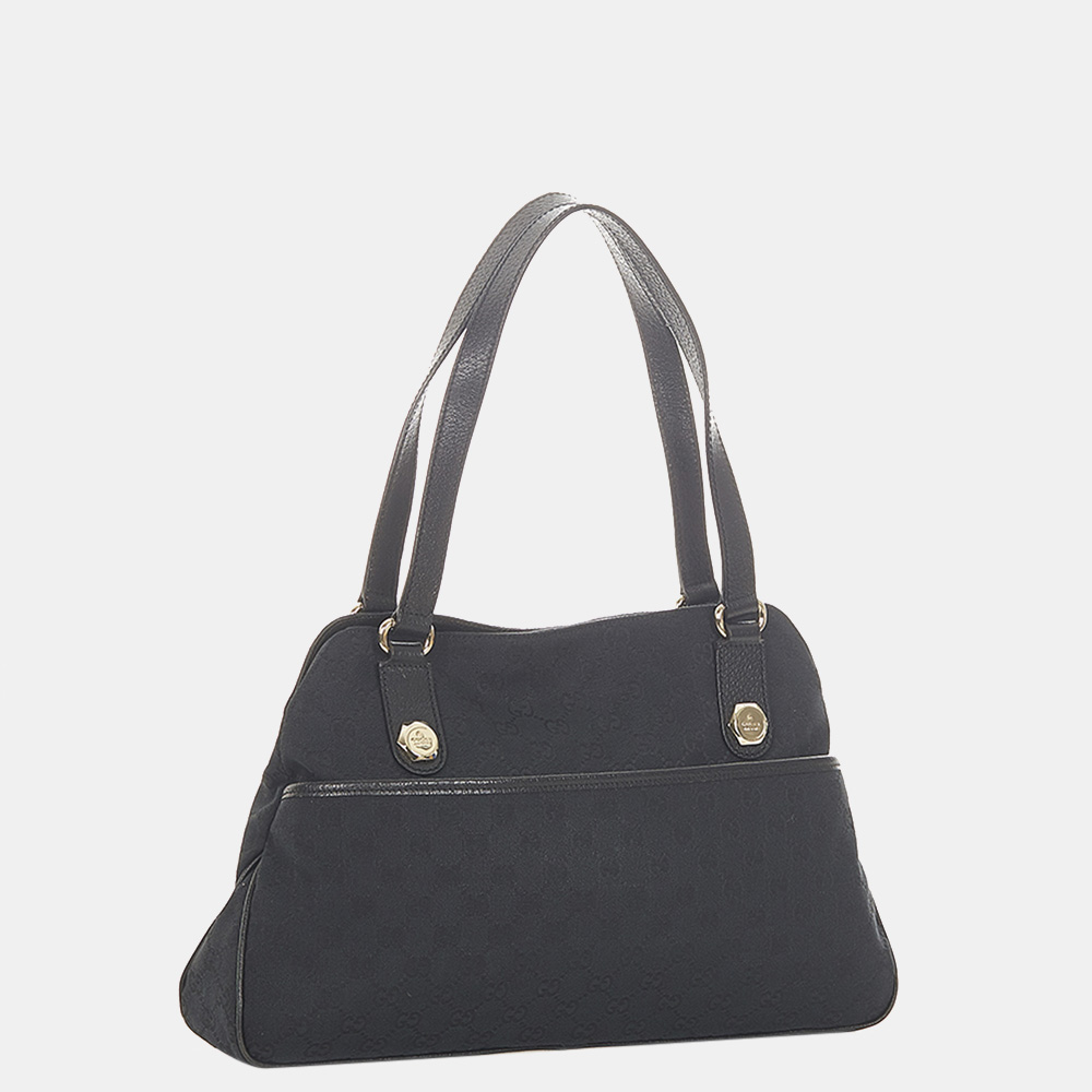 

Gucci Black GG Canvas Shoulder Bag