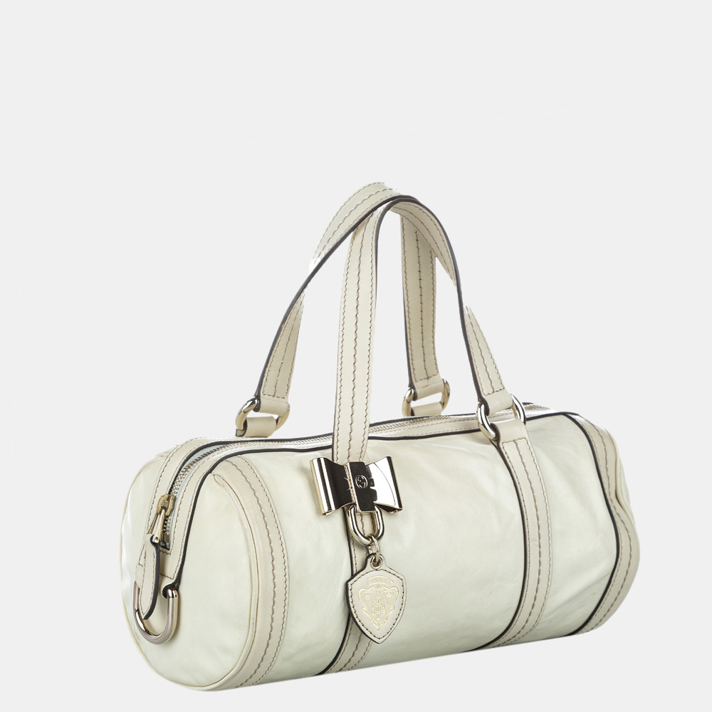 

Gucci White Duchessa Leather Handbag