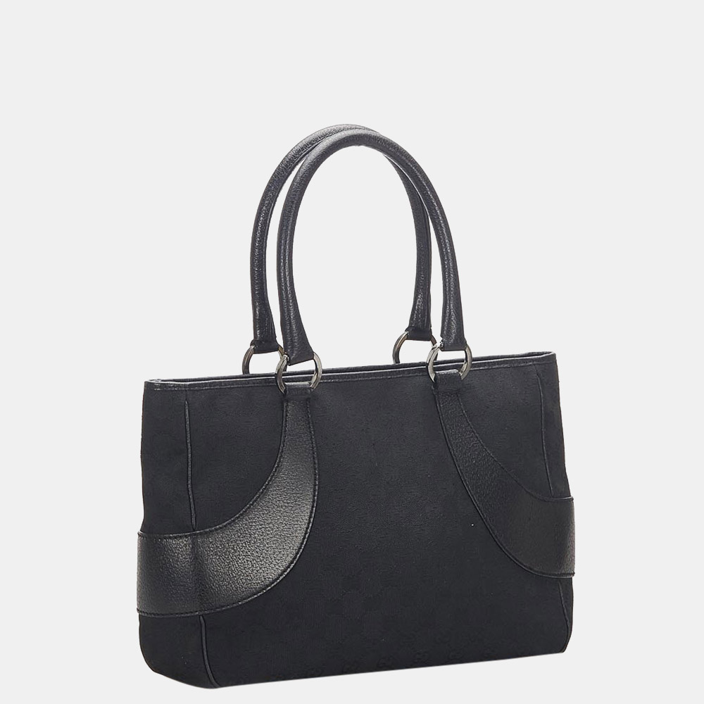 

Gucci Black GG Canvas Tote Bag