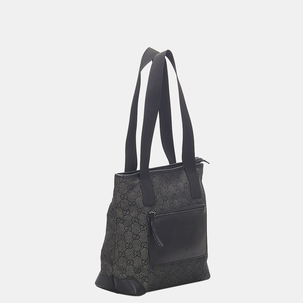 

Gucci Grey/Black GG Canvas Tote Bag